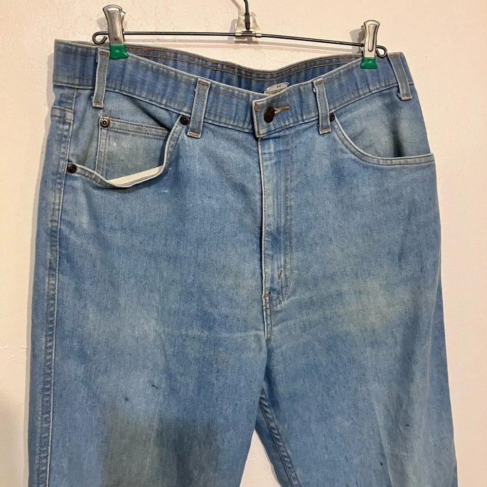 Levi’s 1999 34x 33 cotton blend denim jeans w decorative pockets